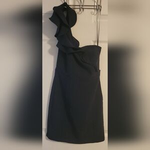 H&M Blue One-Shoulder Sheath Cocktail Dress